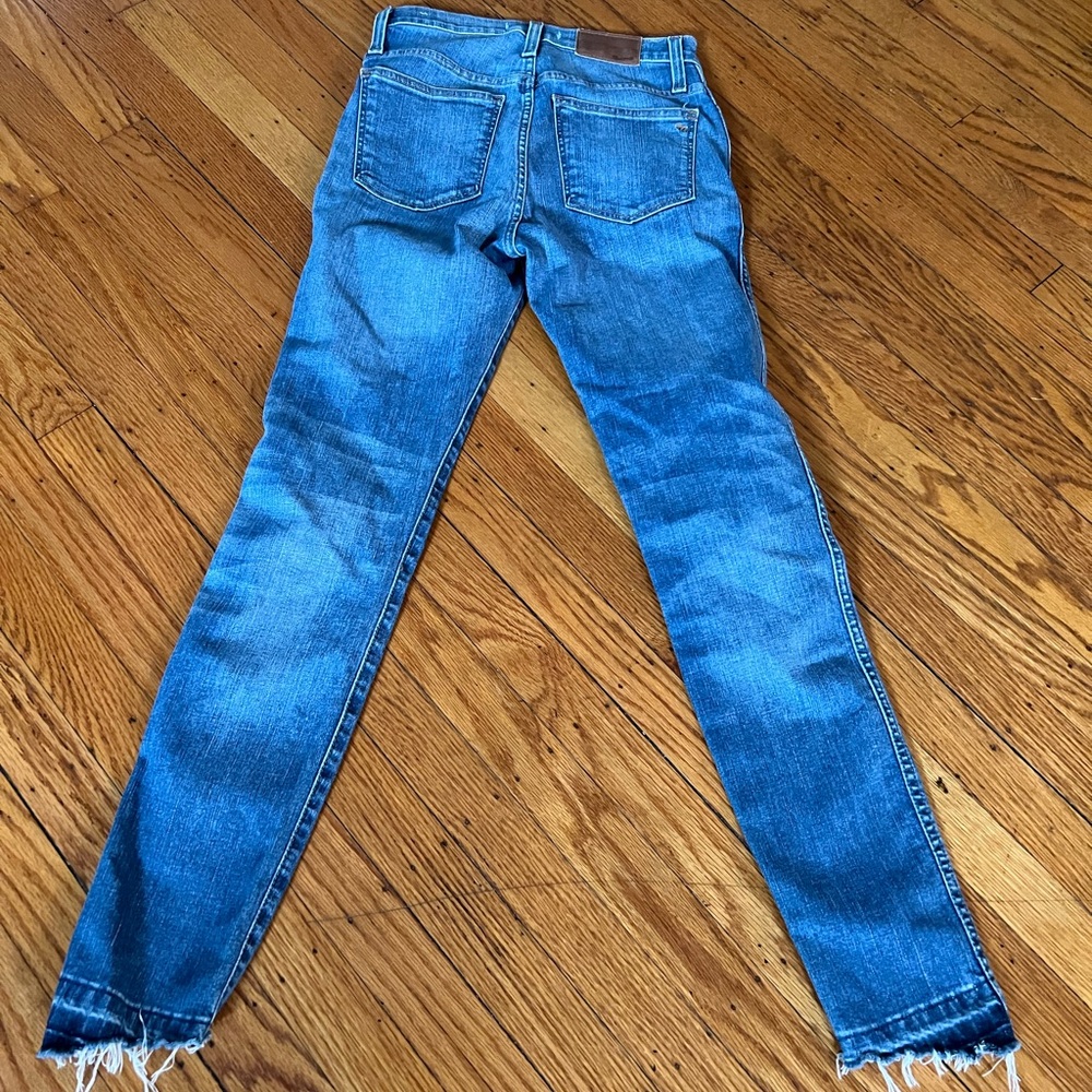 Madewell Distressed Blue Skinny Jeans - Picture 7 of 8